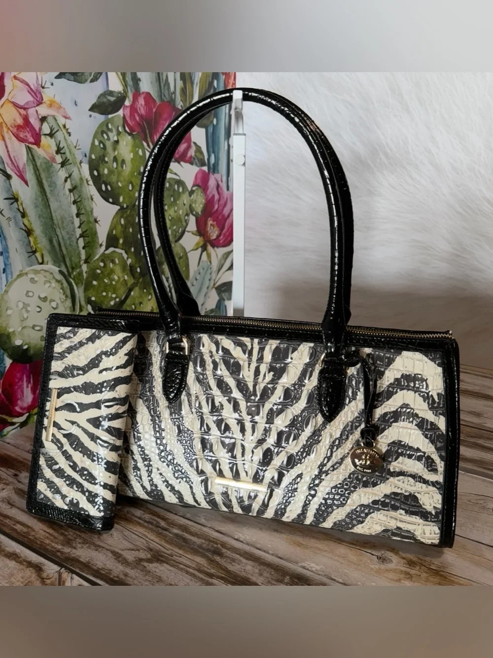 Brahmin Melbourne Collection Sophia Everlasting Encore Satchel Bag & Ady Wallet